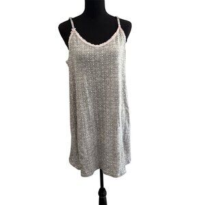Rene Rofe Women's Gray Slip Dress L Romantic Coquette Delicate Fairy Core